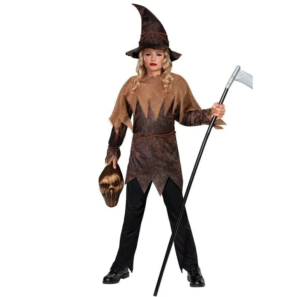 Small (6/7) Corn Goblin Halloween Costume Youth Kids Unisex 4-Piece Set New